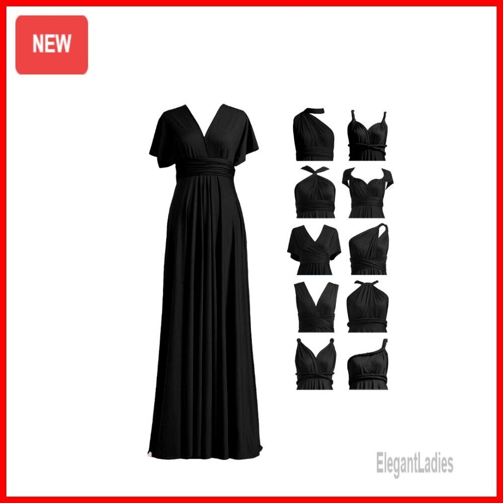 Convertible Infinity Bridesmaid Dress, Plus Size, Multi-Way Formal Gown